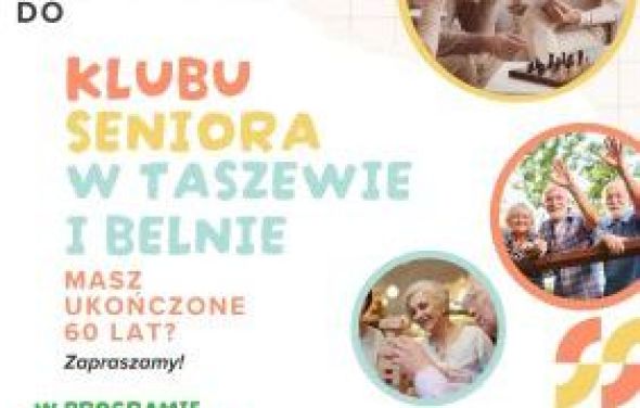 Gminny Ośrodek Pomocy Społecznej w Jeżewie informuje o rekrutacji do klubów w Belnie i Taszewie