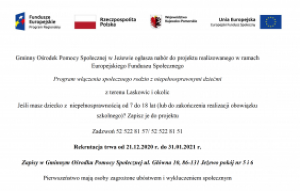 Program włączenia społecznego rodzin z niepełnosprawnymi dziećmi 