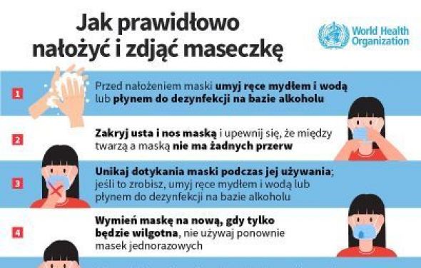 Jak prawidłowo nałożyć i zdjąć maseczkę ochronną