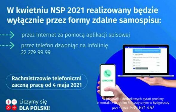 Informacja o metodach realizacji NSP2021 w kwietniu