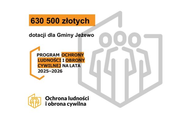 Gmina Jeżewo otrzymała dofinansowanie w ramach Programu Ochrony Ludności i Obrony Cywilnej