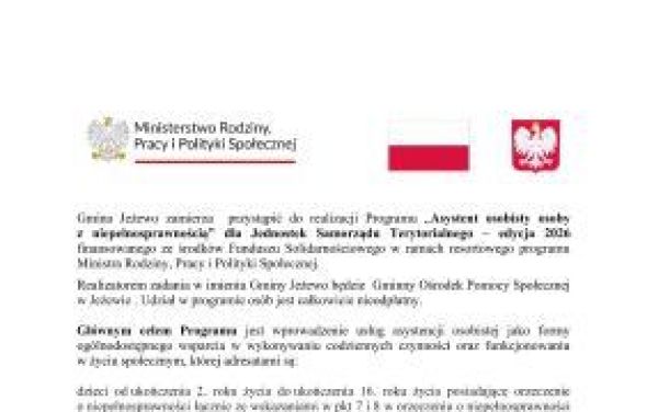 Informacja o realizacji Programu Asystent Osobisty Osoby z Niepełnosprawnością