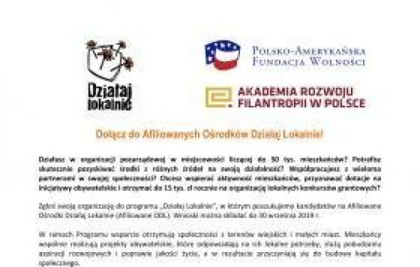 Dołącz do Afiliowanych Ośrodków Działaj Lokalnie!