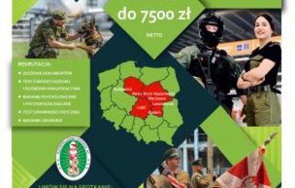 Informacja na temat naboru do Nadwiślańskiego Oddziału Straży Granicznej