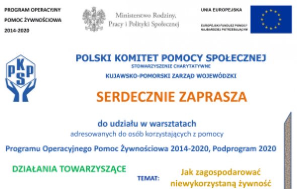 Warsztaty dla osób korzystających z pomocy POPŻ 2014-2020