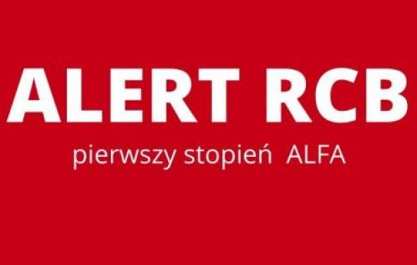 Wprowadzony został pierwszy stopień alarmowy ALFA oraz ALFA-CRP