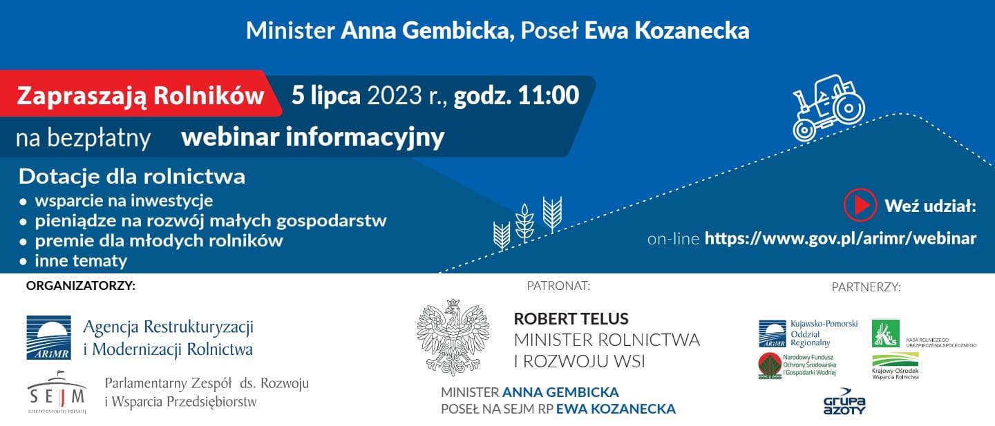 Webinar informacyjny dla rolników Webinar informacyjny dla rolników