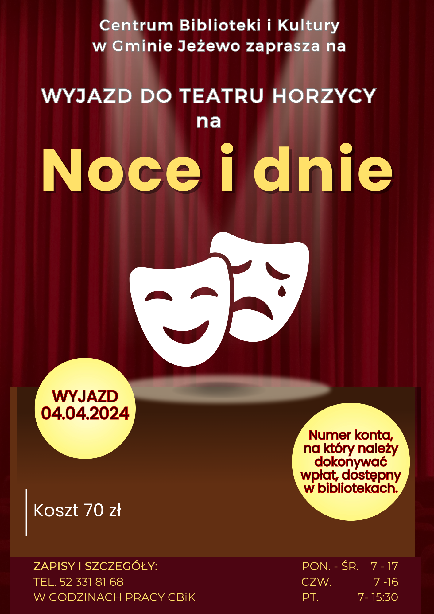 Wyjazd do teatru Horzycy 4.04.2024 r.