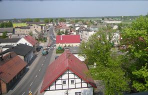  Widok z wieży kościoła - centrum maj 2009 r. 